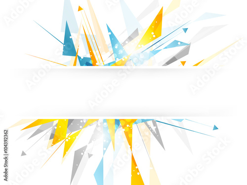 Abstract vector background with irregular polygonal pattern and arrows.