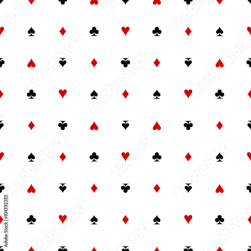 Card Suits Seamless Pattern