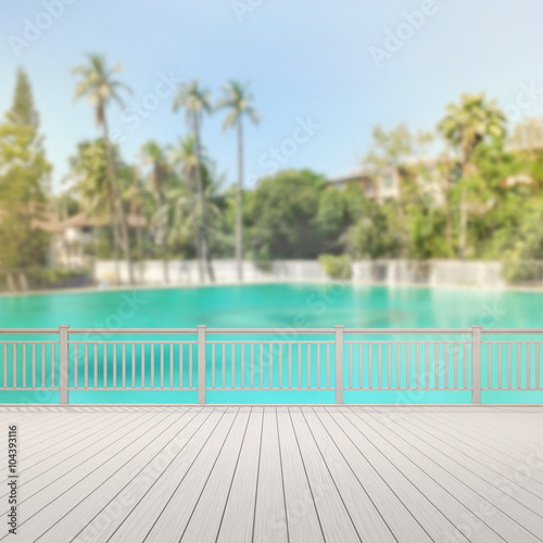 Balcony And Terrace Of Blur Nature Background