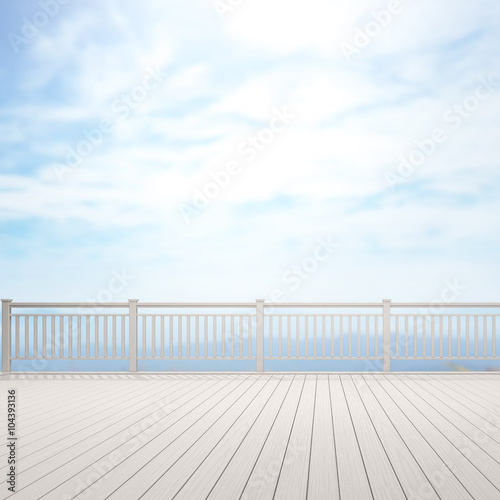 Balcony And Terrace Of Blur Nature Background