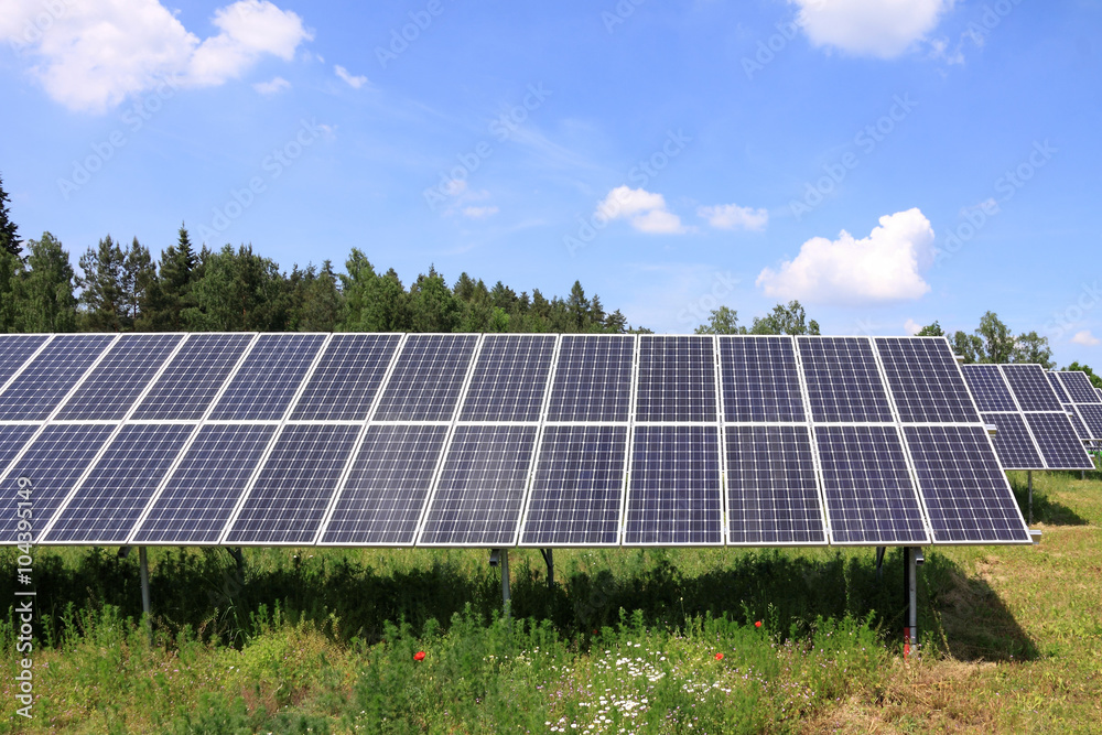Detail of Solar Power Station on the Meadow Detail of Solar Power Station on the Meadow