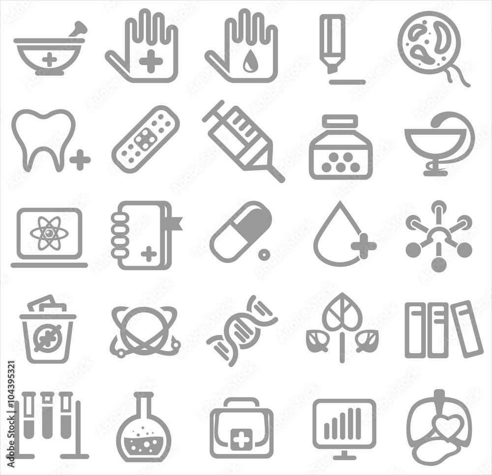 medical icons, vector illustration