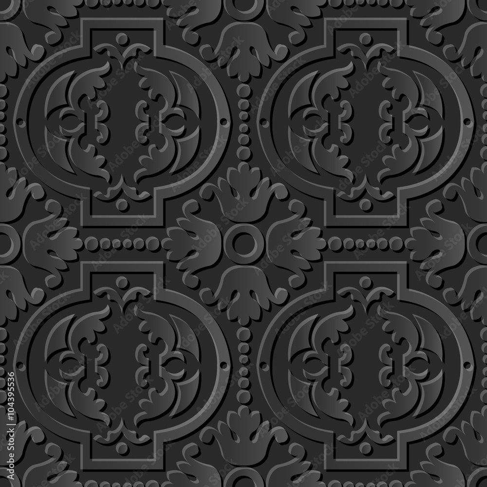 Seamless 3D elegant dark paper art pattern 213 Round Dot Flower
Seamless 3D elegant dark paper art pattern 213 Round Dot Flower