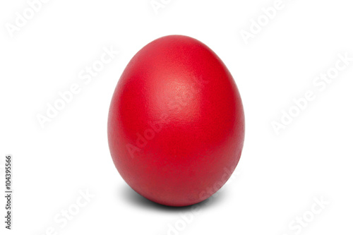 Red Egg isolated on white.