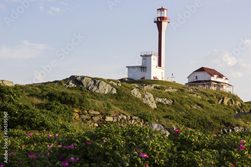 Cape Forchu Lighthouse in Nova Scotia in Canada photo