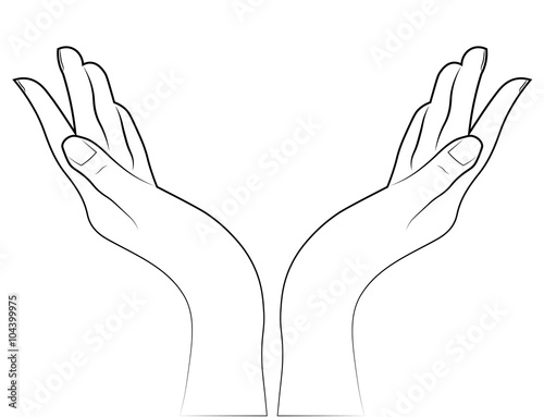 Sketch of the hands photo