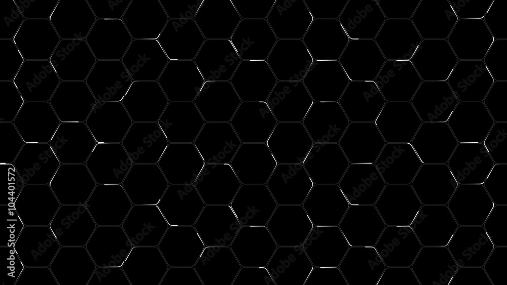 looping hexagon droplets. looping hexagon droplets.