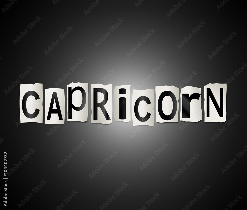 Capricorn word concept.