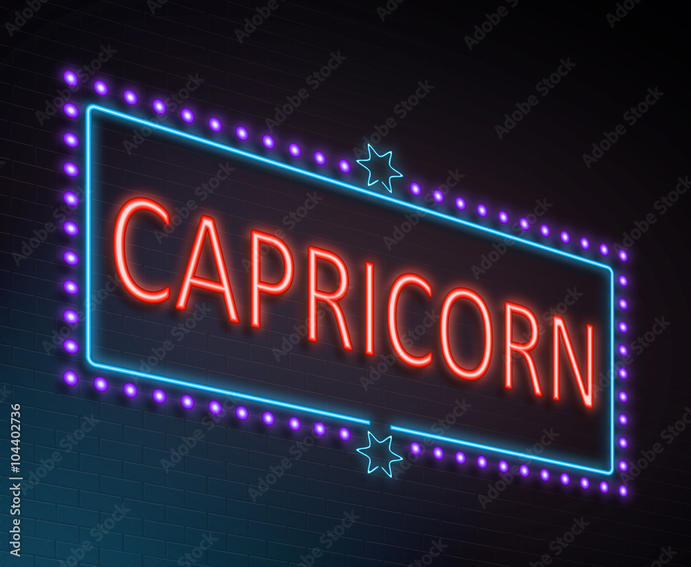 Obraz premium Capricorn sign concept.