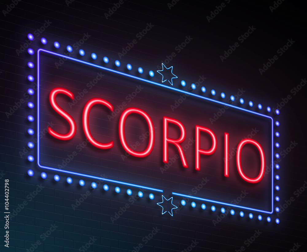 Scorpio sign concept. Scorpio sign concept.