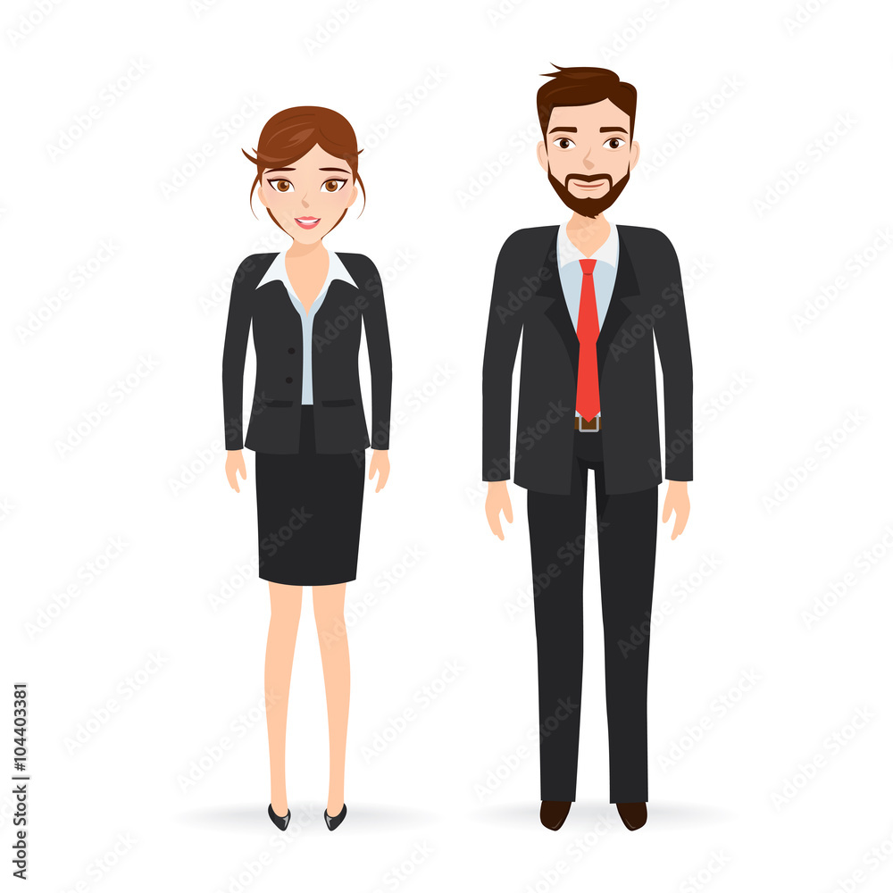 Businessman and business woman character. people character.