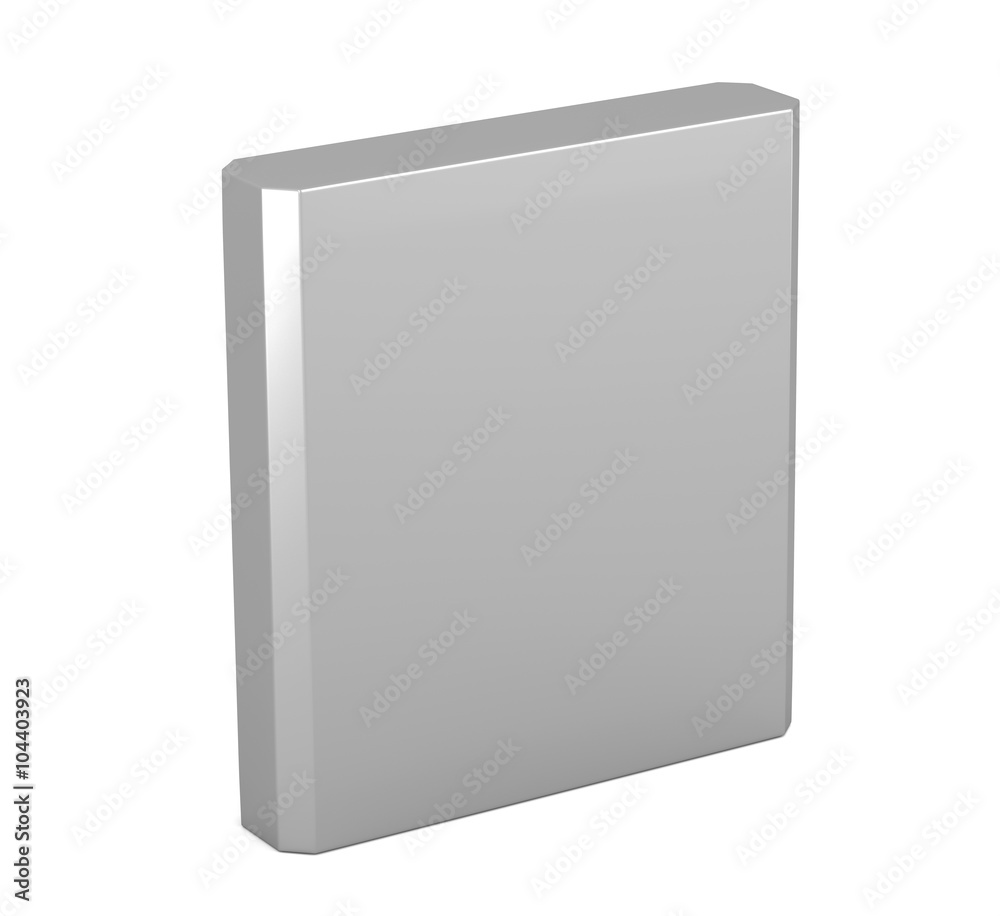 empty pack of cigarettes with beveled corners on a white background