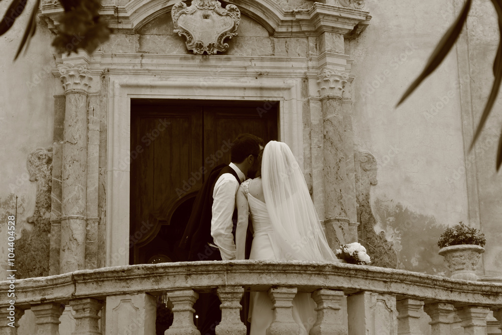 Coppia di sposi a Taormina