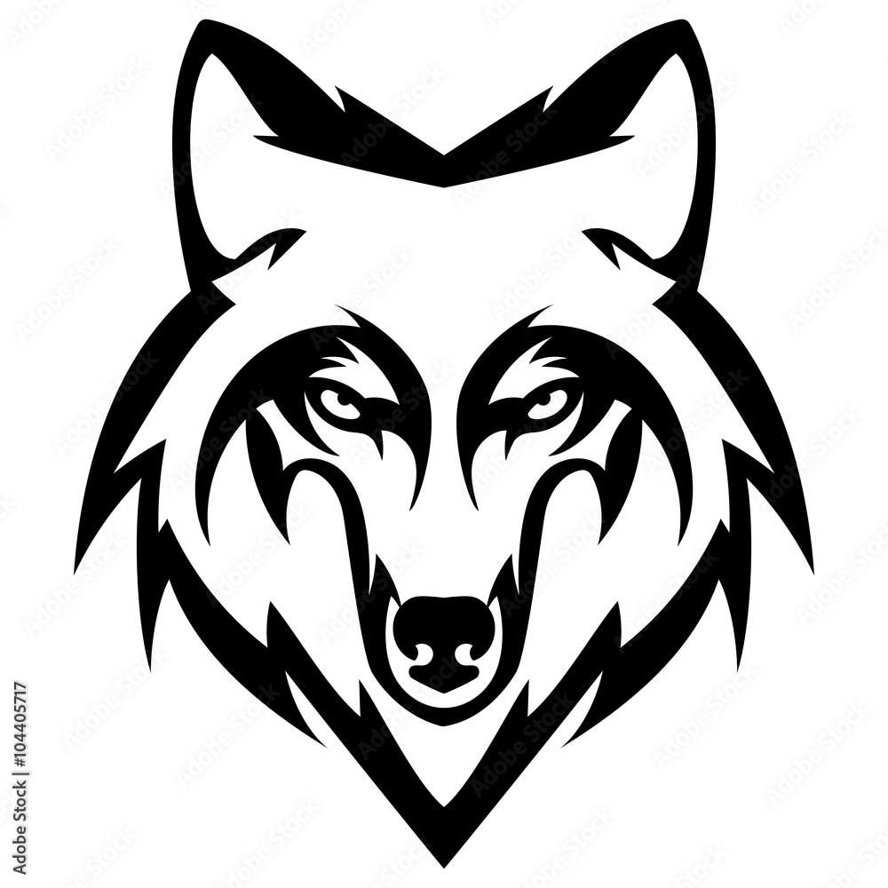 Fototapeta premium Wolf Head Logo Mascot Emblem