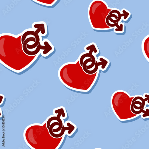 Seamless background with Gays icons for your design