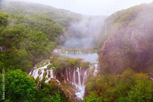 Rainy day in Plitvice national park