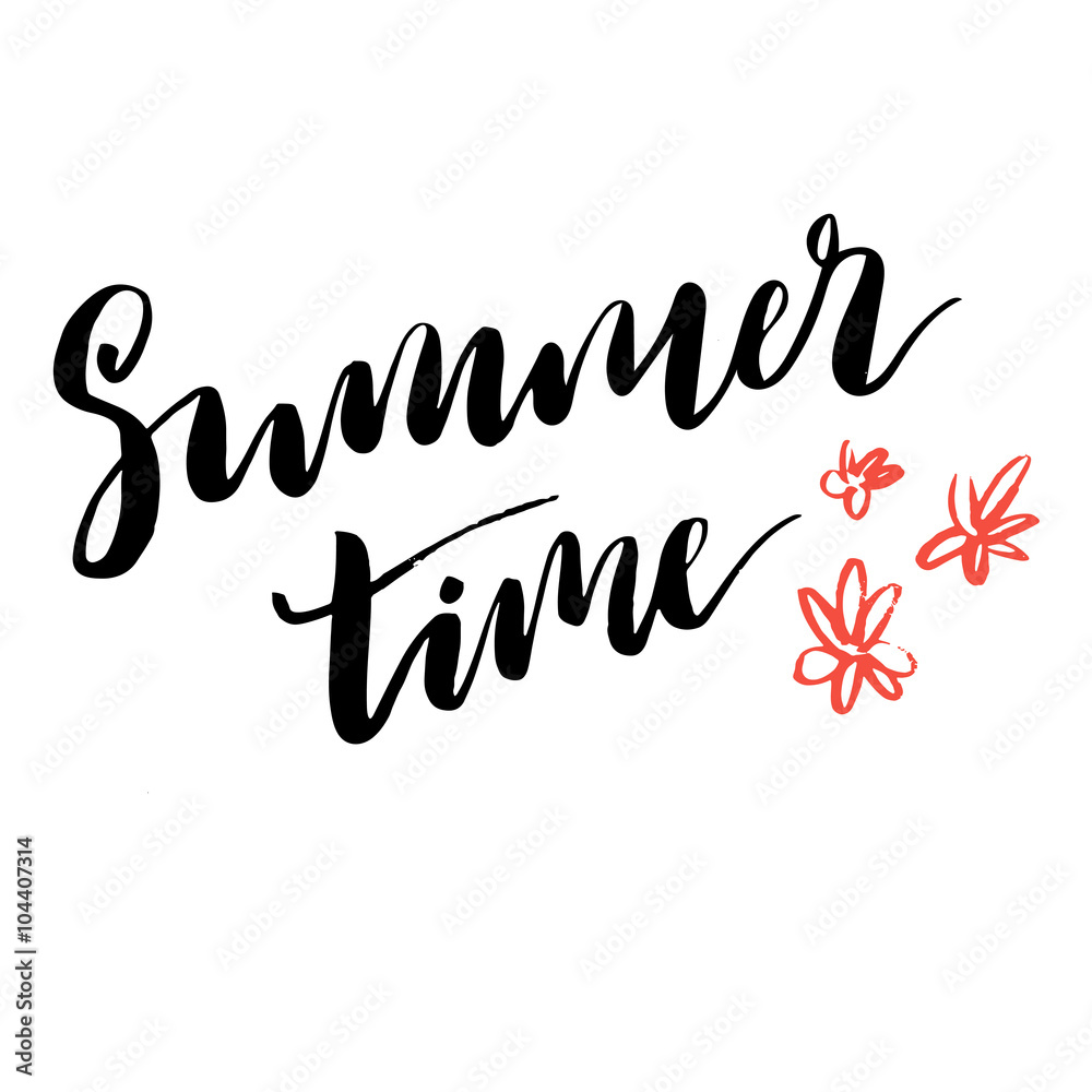 Fototapeta premium Summer time simple poster.