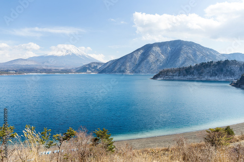 Fujisan and Lake Motosu