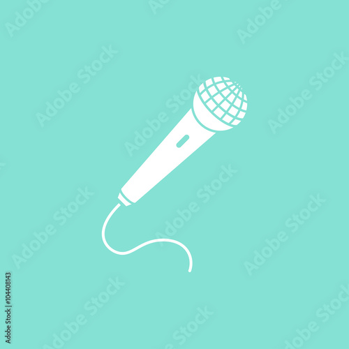 Microphone  -  vector icon.