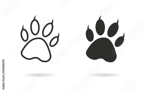 Paw - vector icon.
