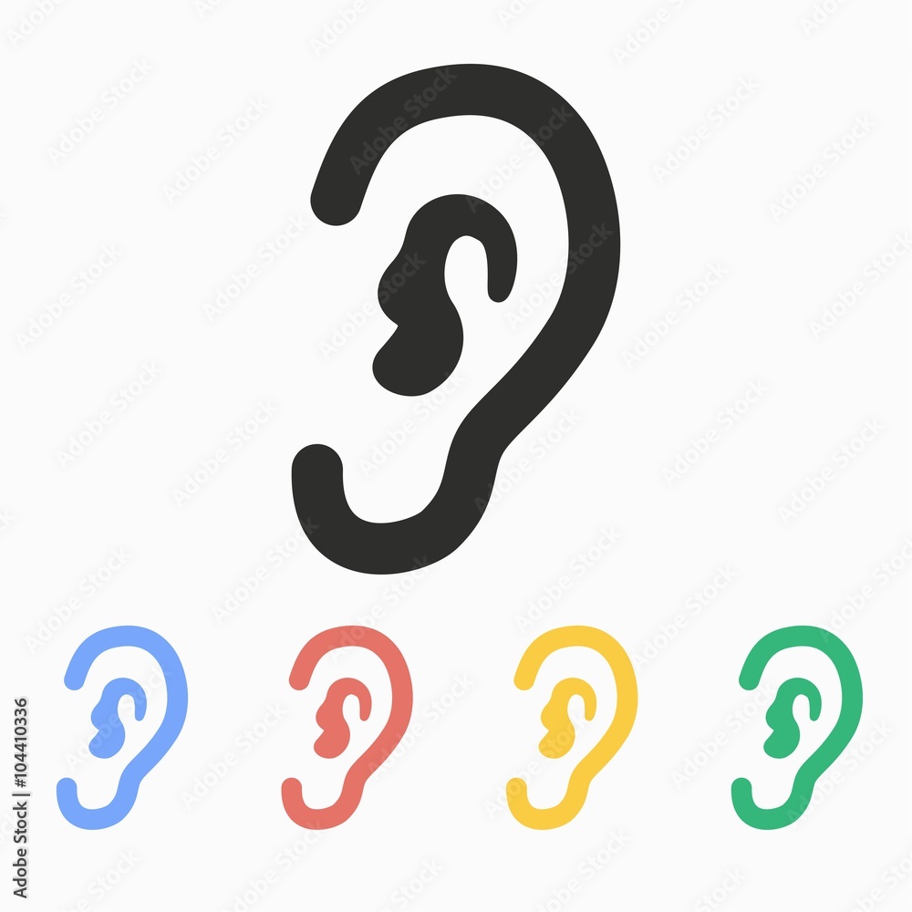 Ear  - vector icon.