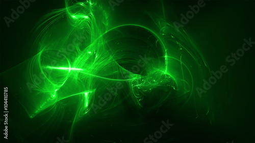 green glow energy wave. lighting effect abstract background.