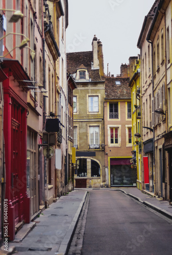 Narrow street in the old town in France © natalia_maroz