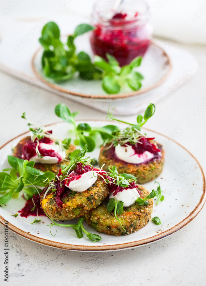 Fritters with quinoa Fritters with quinoa