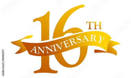 16 Year Ribbon Anniversary 