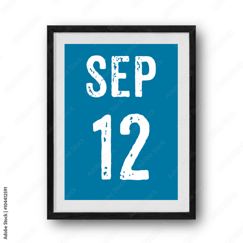 September calendar on the photo frame September calendar on the photo frame