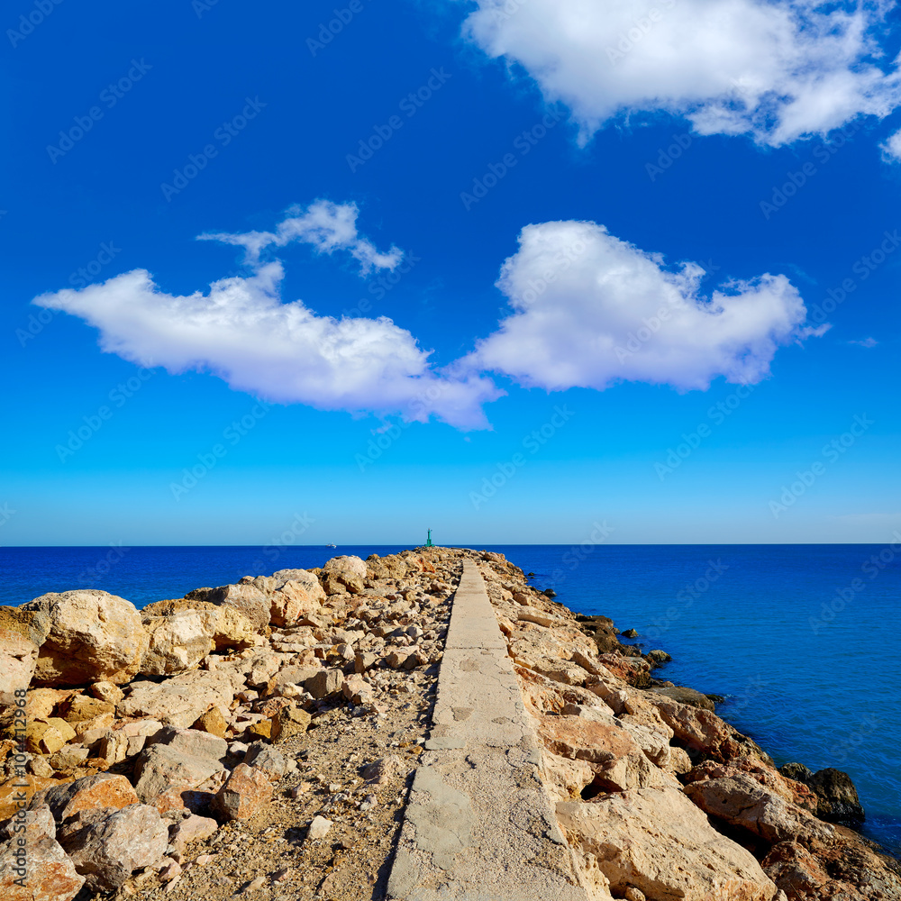 Fototapeta premium Cullera Xuquer river mouth Jucar in Valencia