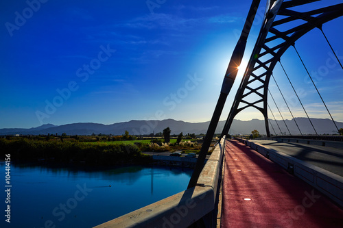 Cullera bridge over Xuquer Jucar river of Valencia photo