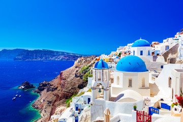 Wandcirkels Santorini Caldera bij Oia op Santorini  © Photocreo Bednarek