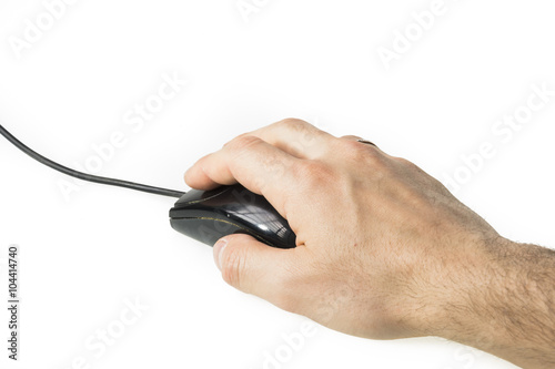hand using a computer muose