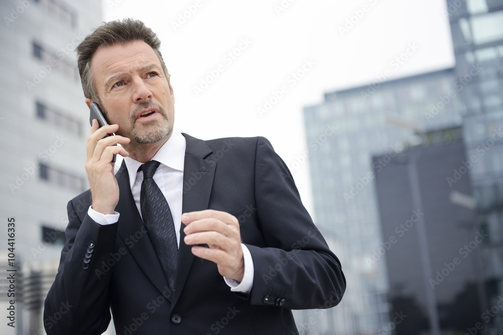 Businessman using smartphone
