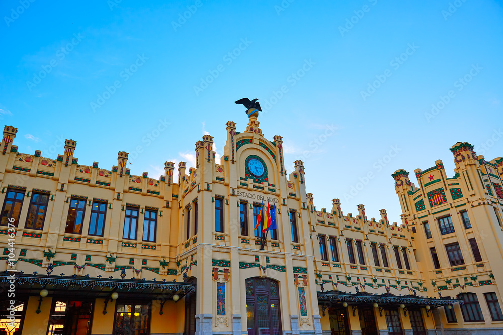 Fototapeta premium Valencia railway station facade North Estacio