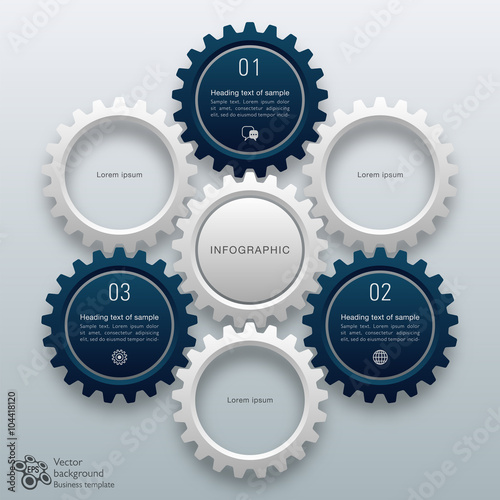 Infographics Vector Background 3-Step Process 