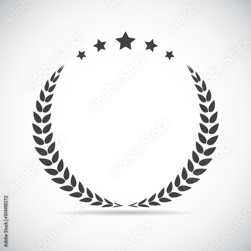 Abstract  Laurel Design Label Vector Illustration