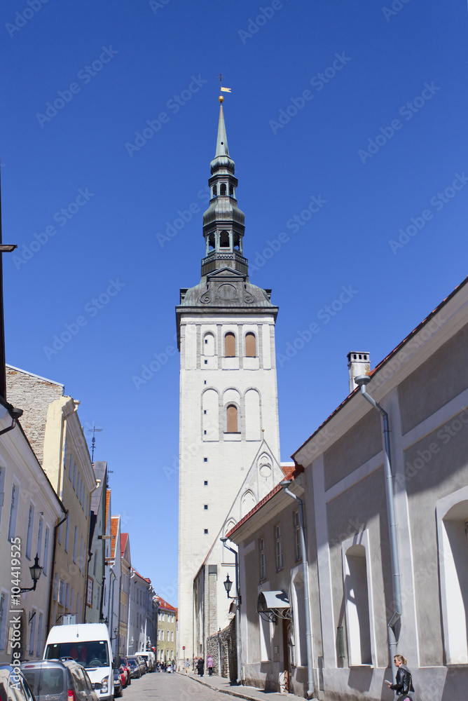 Церковь Нигулисте (Святого Николая) и колокольня. Таллин, Эстония.
