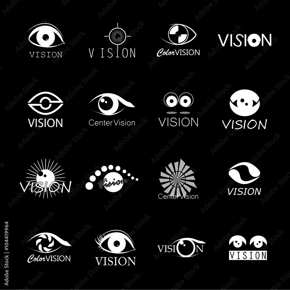 Vision Icons Set - Vector Illustration