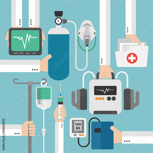 Modern medical therapy flat design