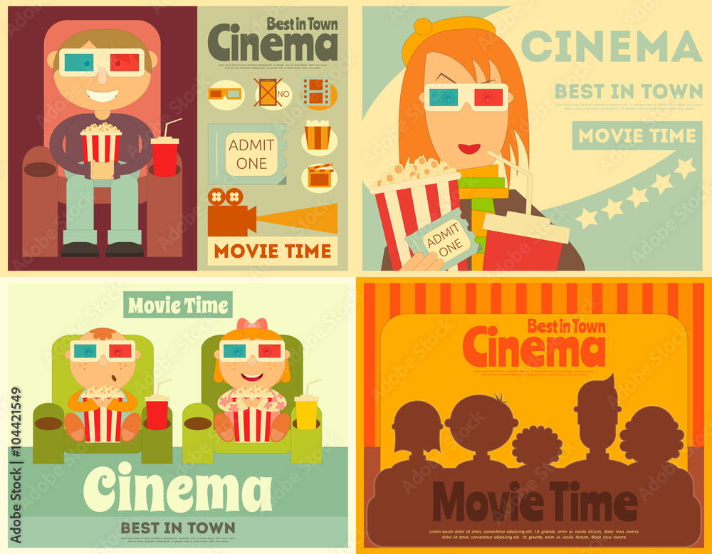 Cinema Posters Set