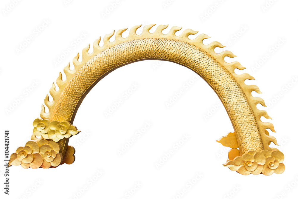 Fototapeta premium Gold dragon scales background texture surface decoration.clippin