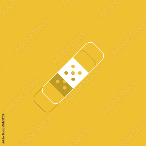 Plaster icon. Flat design style.