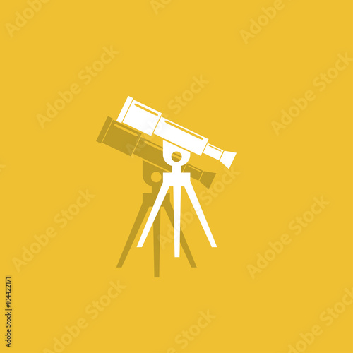 Telescope icon. Flat design style.