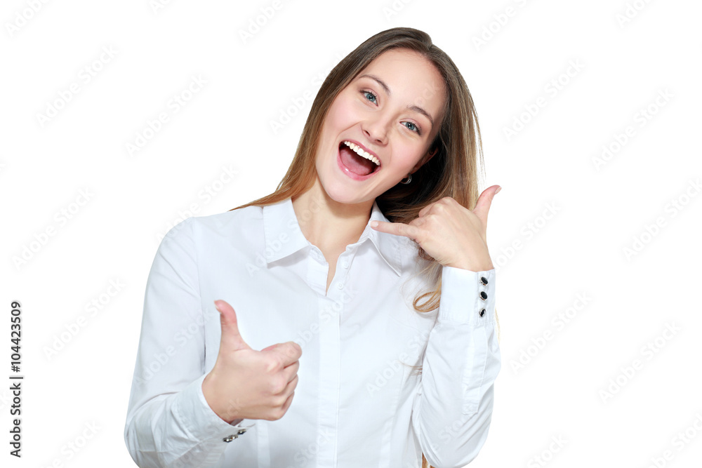 thumb up and call me