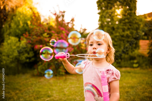 Bubbles at sunset