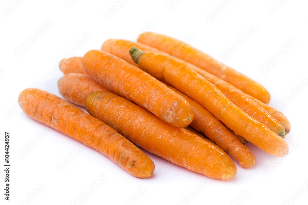 Organic Carrots isolated on white background Organic Carrots isolated on white background