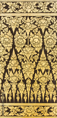 Traditional Ancient Thai style Gold painting art Pattern