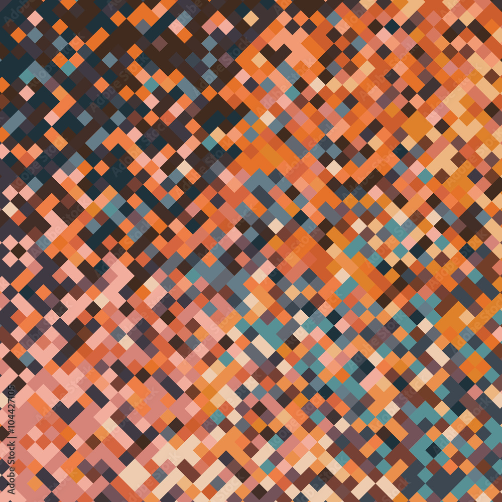 Fototapeta premium An abstract pixel art style vector background